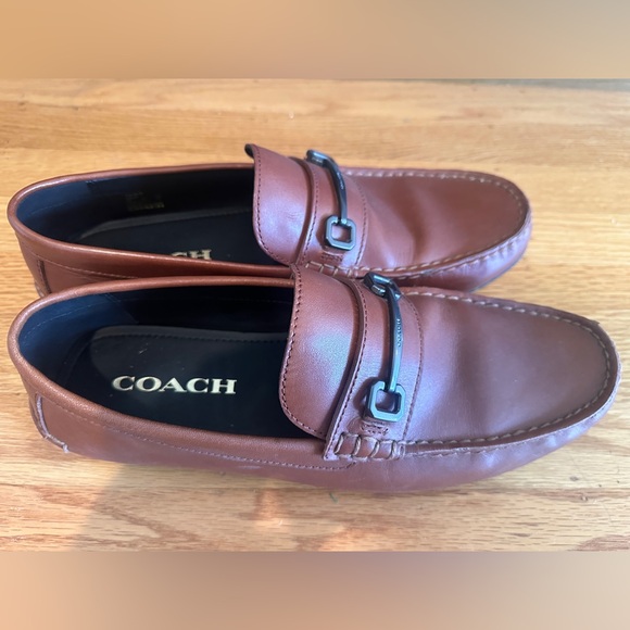 COACH Men’s Brown Leather Slip On Shoes - Picture 5 of 6